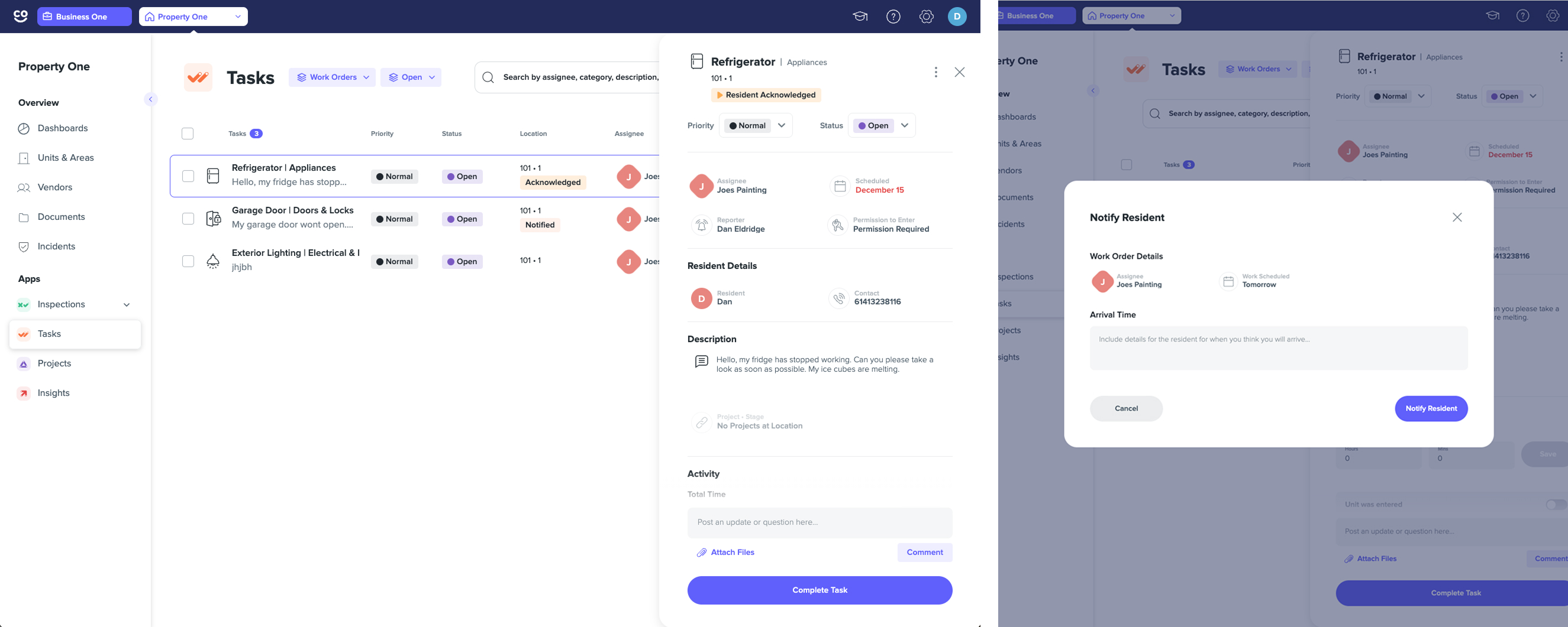 Happy Maintenance resident notifications